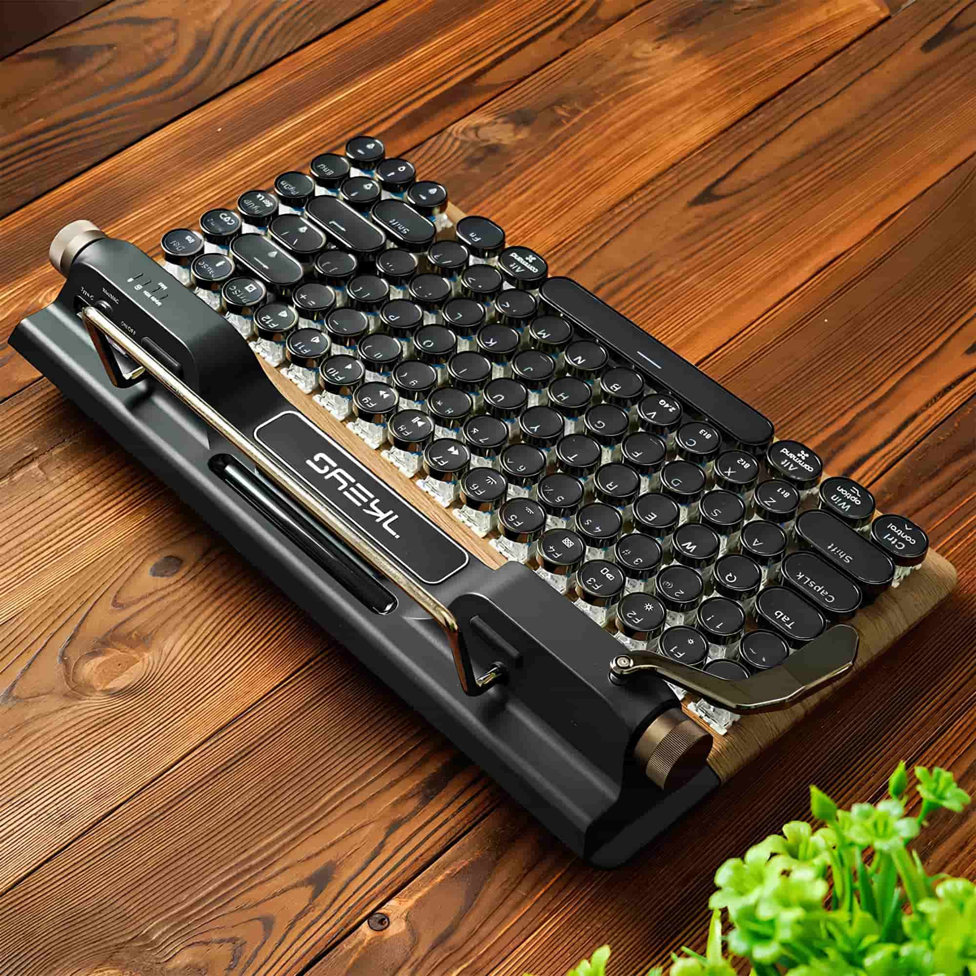 ᐈ Механічна бездротова клавіатура 7KEYS TW1868 Retro Typewriter